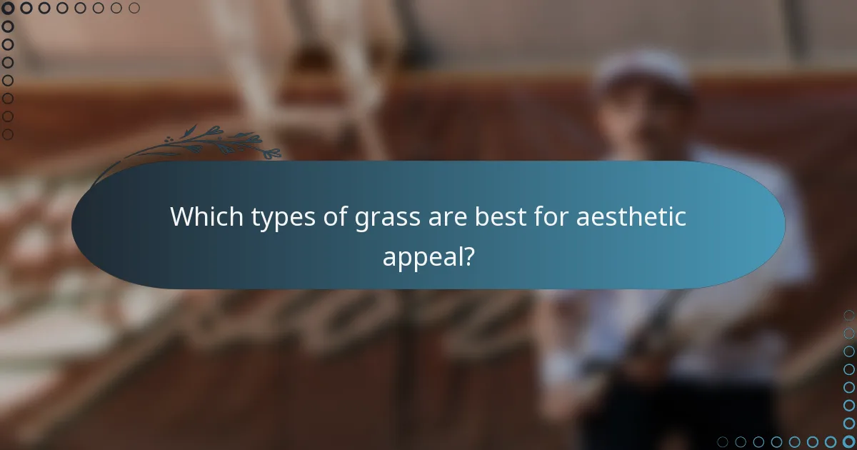 Which types of grass are best for aesthetic appeal?